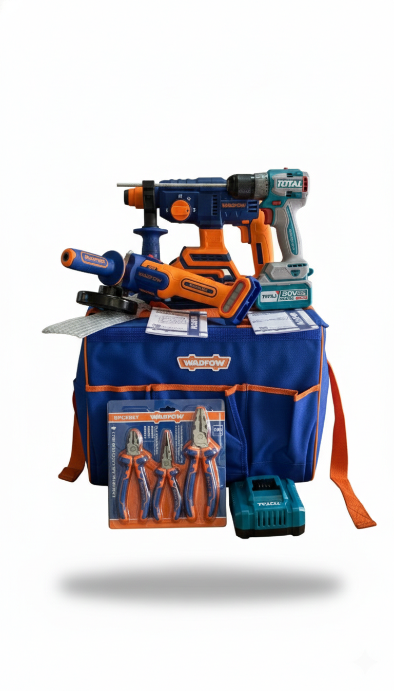 ¡Combo Rotomartillo + amoladora + taladro atornillador (linea 20V)!