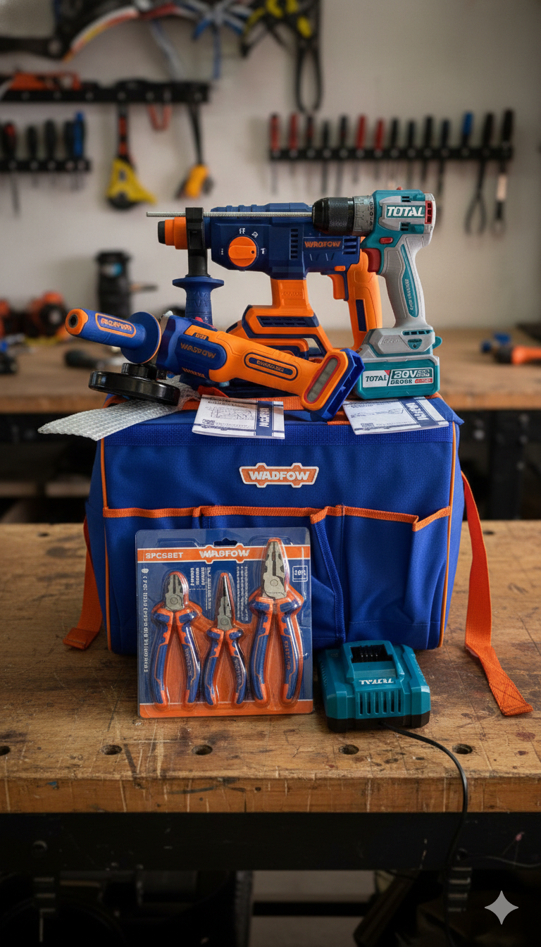 ¡Combo Rotomartillo + amoladora + taladro atornillador (linea 20V)!